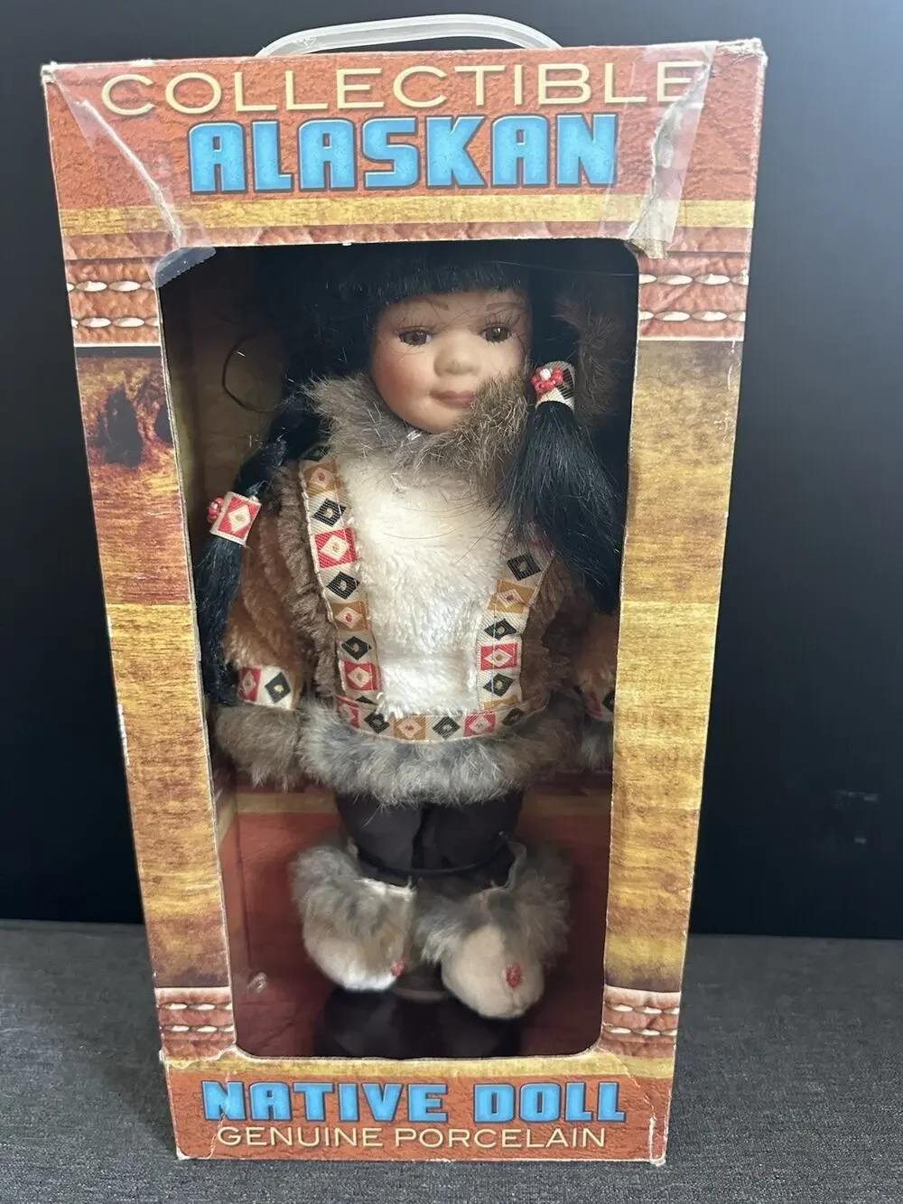 Alaska Friends Porcelain Native Doll Arctic Circle Enterprises #15022 Boxed 12”